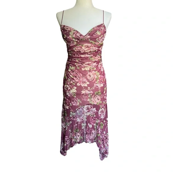 City Triangles | Dresses | City Triangles Vintage Mesh 9s Y2k Rose Floral  Spaghetti Strap Fairy Midi Dress | Poshmark